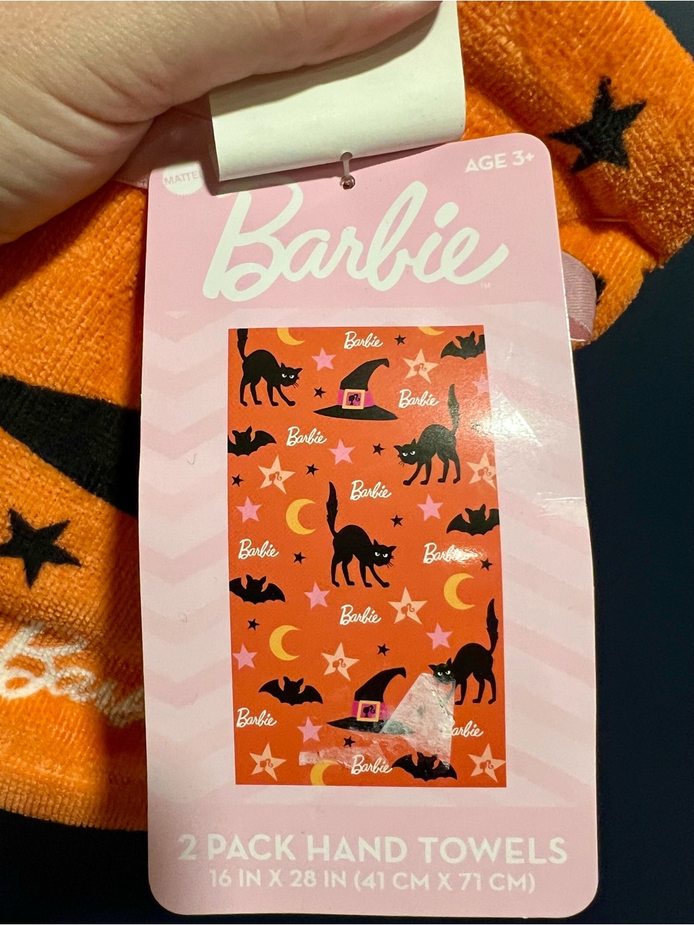 Mattel Barbie Halloween 2-Pack Hand Towels set